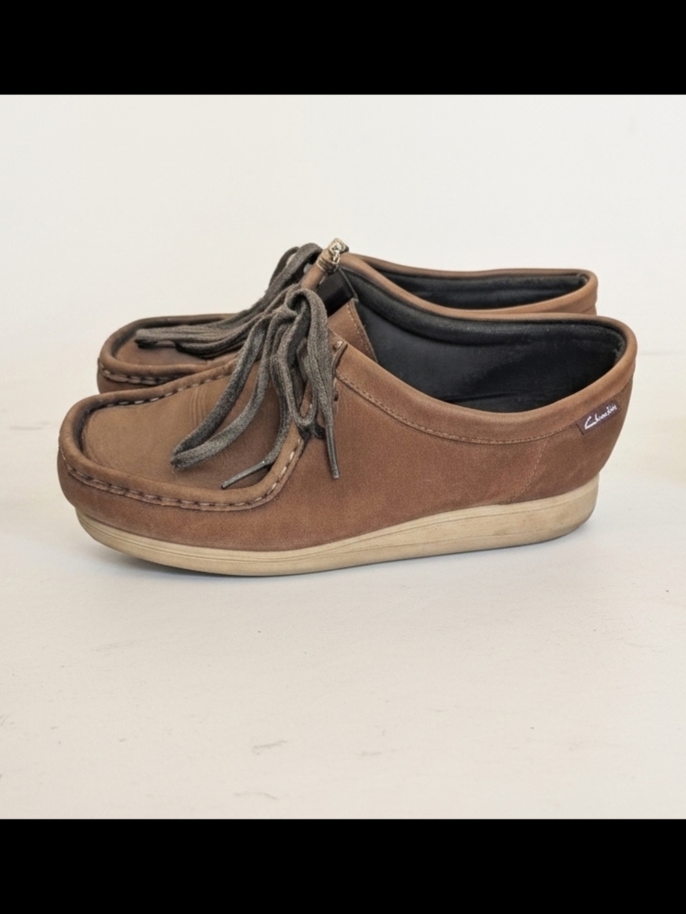 Clarks Brown Suede Lace-Up Wallabee-Style Shoes